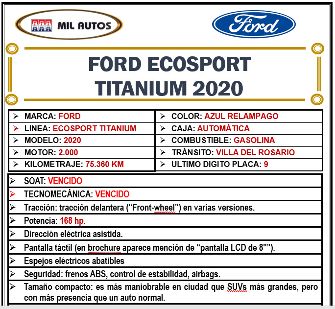 FORD ECOSPORT TITANIUM - Imagen 11